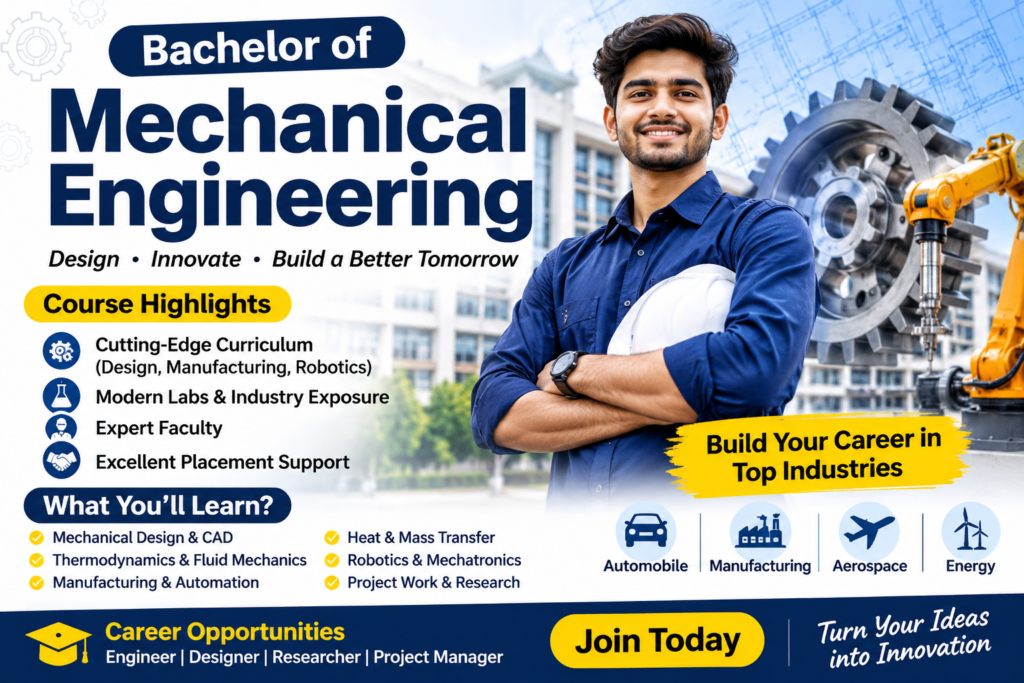 B.Tech Mechanical Engineering Course Details